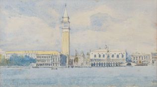* John Miller [1931-2002]- The Campanile from San Giorgio,:- signed,
