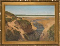 English School, late 19th Century- A coastal landscape,