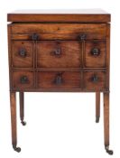 An early 19th Century mahogany enclosed dressing table:,