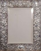 A Victorian silver framed easel mirror, maker John Septimus Beresford, London,