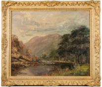Walter Pemberton [19/20th Century]- Fisherman's Path, Beddgelert,:- signed bottom left,