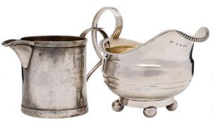 A George III silver cream jug, maker TW possibly Thomas Wallis III, London,