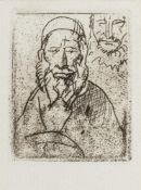 * Frank Brangwyn [1867-1956]- L'Ombre de la Croix, Paris 1931,:- etching, 6 x 4.