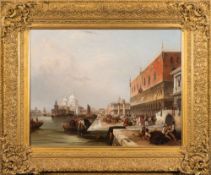 Circle of William Clarkson Stanfield [1793-1867]- The Ducal Palace, Grand Canal, Venice,