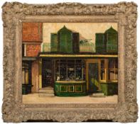 * John Vicat Cole [1903-1975]- The Chemist, Tenterden,:- signed oil on canvas, 40 x 58cm.