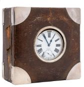 A steel cased Goliath travelling watch: with 6.5cm.
