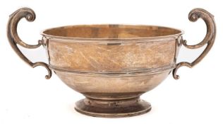 A George V silver two-handled rose bowl, maker D & J Welby, London,