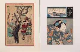 Kunisada, Eizan and others, a collection of assorted woodblock prints,