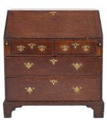 An 18th Century oak bureau:,