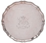 A George III silver salver, maker Thomas Hannam & John Crouch or John Carter?, London,