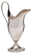A George III silver pedestal cream jug, maker Charles Chesterman II, London, 1781: initialled,