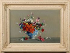* Laurence Biddle [1888-1968] - Geraniums, Pansies, Verania, Phlox Drummondii, Vuganina Sticks,