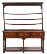 An 18th Century oak dresser:,
