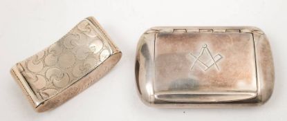 A Georgian silver snuff box, maker Joseph Taylor,