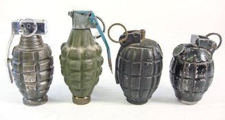 A Mills Grenade: together with an RFX Mark 21 practice grenade,