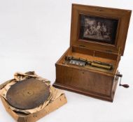 A late 19th/early 20th century walnut cased symphonium,