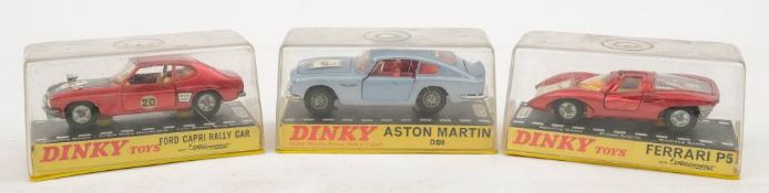 Dinky boxed group of three No 133 Aston Martin DB6,