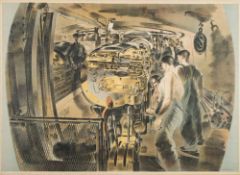 Barnett Freedman (1901-1958) '15 inch Gun Turret, HMS Repulse, August 1941': lithograph,