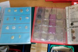 An album of mainly English coins: including 1887/91 crowns, 1887 double florin,