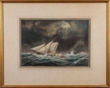 British School 19th Century after an engraving by T G Dutton after Condy The Schooner Wyvern in