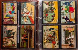 Two albums of early 20th century and later comical postcards relating to shopping:,