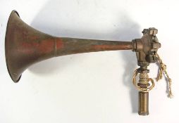A Swedish Supertyfon, Kockums copper and brass fog horn: with 14 inch horn,