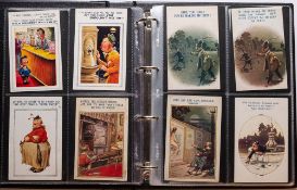Two albums of early 20th century and later comical postcards relating to alcohol and drinking:,