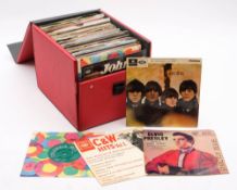 A collection of various albums and 45 rpm singles including 'With the Beatles' :, Buddy Holly,
