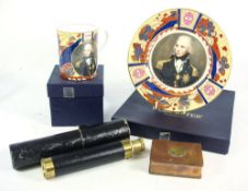 A Royal Worcester Nelson Collection portrait plate and mug:,