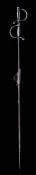 A pair of silver sword handled hat pins, maker Charles Horner, Chester 1923,: 31.5cm long.