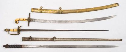 A Victorian Officers dress sword blade:,
