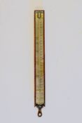 A 19th century mahogany and glazed thermometer by Polti, Exon: signed as per title,