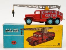 Corgi No 1121 'Chipperfield's Circus' Scammel six-wheeled crane truck: red body,