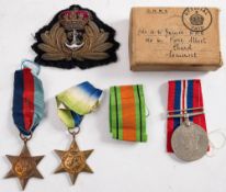 A WWII group of three: 1939-45 Star, Atlantic Star and War Medal,