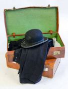 A black felt Bowler hat by Christy's,