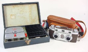 A Revere camera Company 'Revere Stereo 33' stereoscopic camera: with twin 35mm f/3.