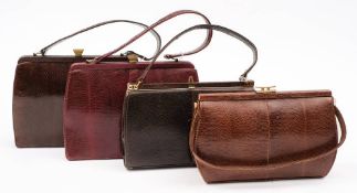 Three Mappin & Webb lizard skin handbags: and one other (4).