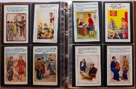Two albums of early 20th century and later comical postcards:, including Bamforth,