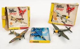 Dinky 'Battle of Britain' pair No 719 Spitfire MK II and No 721 Junkesr Ju 87b Stuka:,