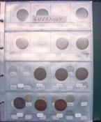 Two albums of mixed world coins including Hong Kong and Guernsey: