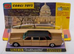 Corgi 262 Lincoln Continental Executive Limousine: black roof and gold body,