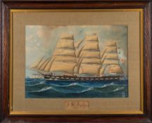 Attributed to C C Hammond [19/20th Century]- Three-Master J M Joshua,