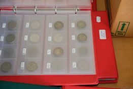 Two Albums of mainly British coins including pre 1920 and pre 1947 silver, halfcrowns, 1886, 1817,