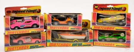 A boxed group of six Matchbox Speedkings: K-34 'Thunderclap', K-39 'Milligans Mill',