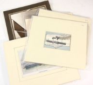 Three late 19th century marine watercolour sketches: together with a photograph of 'Lullworth' by
