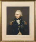 After Lemual F Abbott, 'Horatio, Viscount Nelson': coloured engraved by Arthur Hogg,