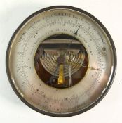 A French circular Holosteric Barometer by HPBN: with silvered dial in a lacquered case,