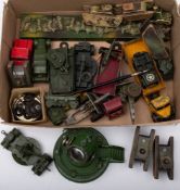 A collection of loose military vehicles: including Dinky and others,
