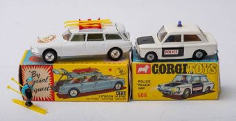 Corgi 506 Police 'Panda' Imp: white with black bonnet and doors 'Police' decals ,