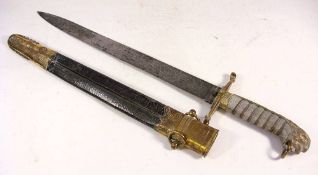 A Victorian Royal Navy regulation pattern presentation dirk by Dudley, Portsmouth:,